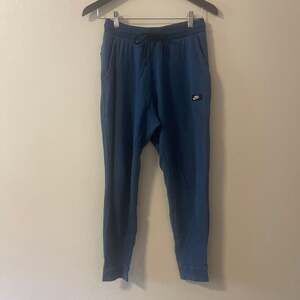 Nike Men's Fleece Joggers, Blue Tapered Sweatpants, Size Small